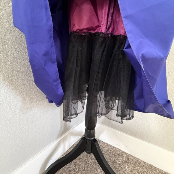 VINTAGE 80s Prom Glam Nili Martin Ruched Bow Strapless Purple Party Dress Sz XS - Picture 13 of 16